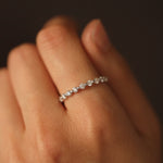 Load image into Gallery viewer, Picture of diamond wedding band diamond ring full
