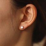 Load image into Gallery viewer, Picture of diamond star earrings thick star
