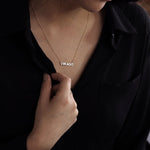 Load image into Gallery viewer, Picture of 14k name pendant necklace name charm
