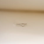 Load image into Gallery viewer, Picture of chevron ring beaded chevron ring 14k
