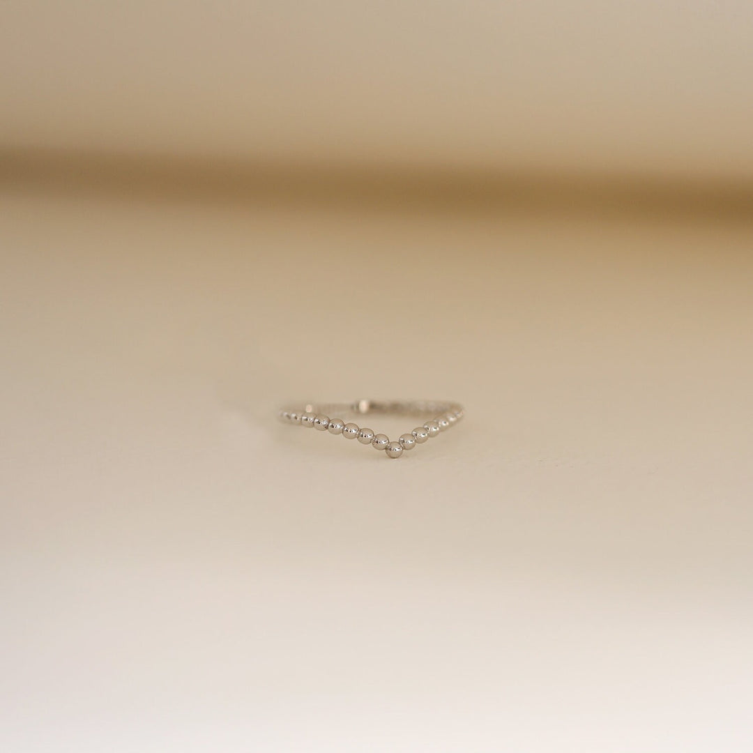 Picture of chevron ring beaded chevron ring 14k