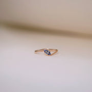 Picture of marquise tanzanite curve ring tanzanite