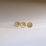 Load image into Gallery viewer, Picture of triple circle diamond stud earrings
