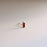 Picture of ruby baguette gemstone stud earrings