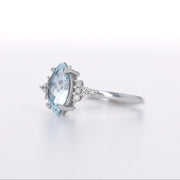 Picture of vintage style aquamarine ring aquamarine