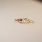 Picture of monogram ring gold name ring name band