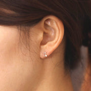 Picture of gemini zodiac sign diamond earring