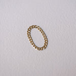 Load image into Gallery viewer, Picture of 14k gold flat cuban chain ring 14k solid
