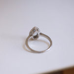 Load image into Gallery viewer, Picture of teardrop aquamarine diamond ring vintage
