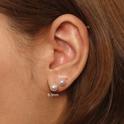 Picture of pearl stud earrings 5mm 65mm natural