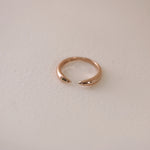 Load image into Gallery viewer, Picture of open cuff ring 14k gold open ring open
