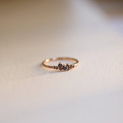 Picture of black diamonds cluster ring cluster