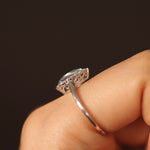 Load image into Gallery viewer, Picture of teardrop aquamarine diamond ring vintage
