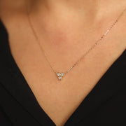 Picture of trinity diamond charm necklace triple