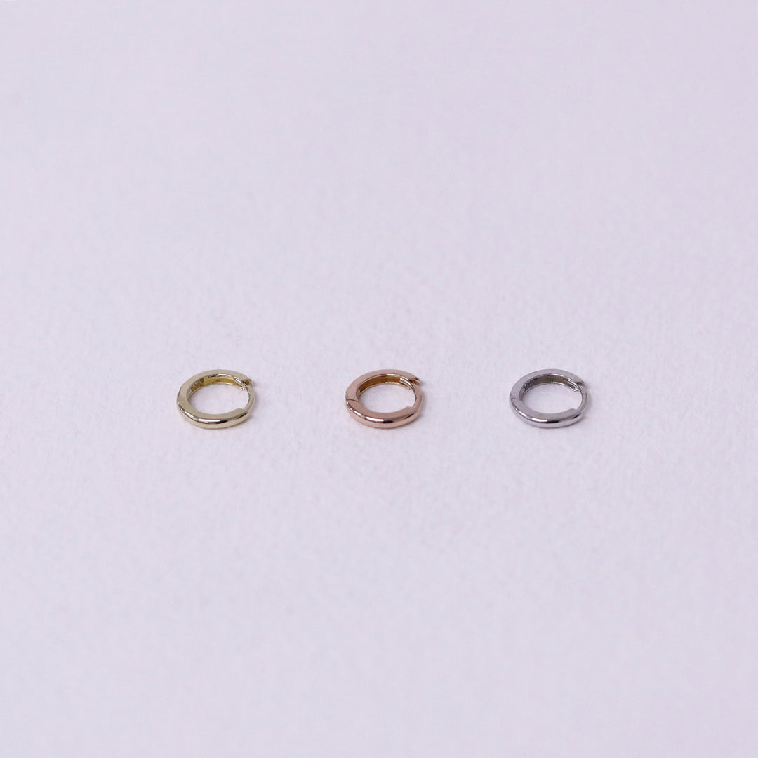 Picture of 9mm 14k gold hoop earrings 14k solid