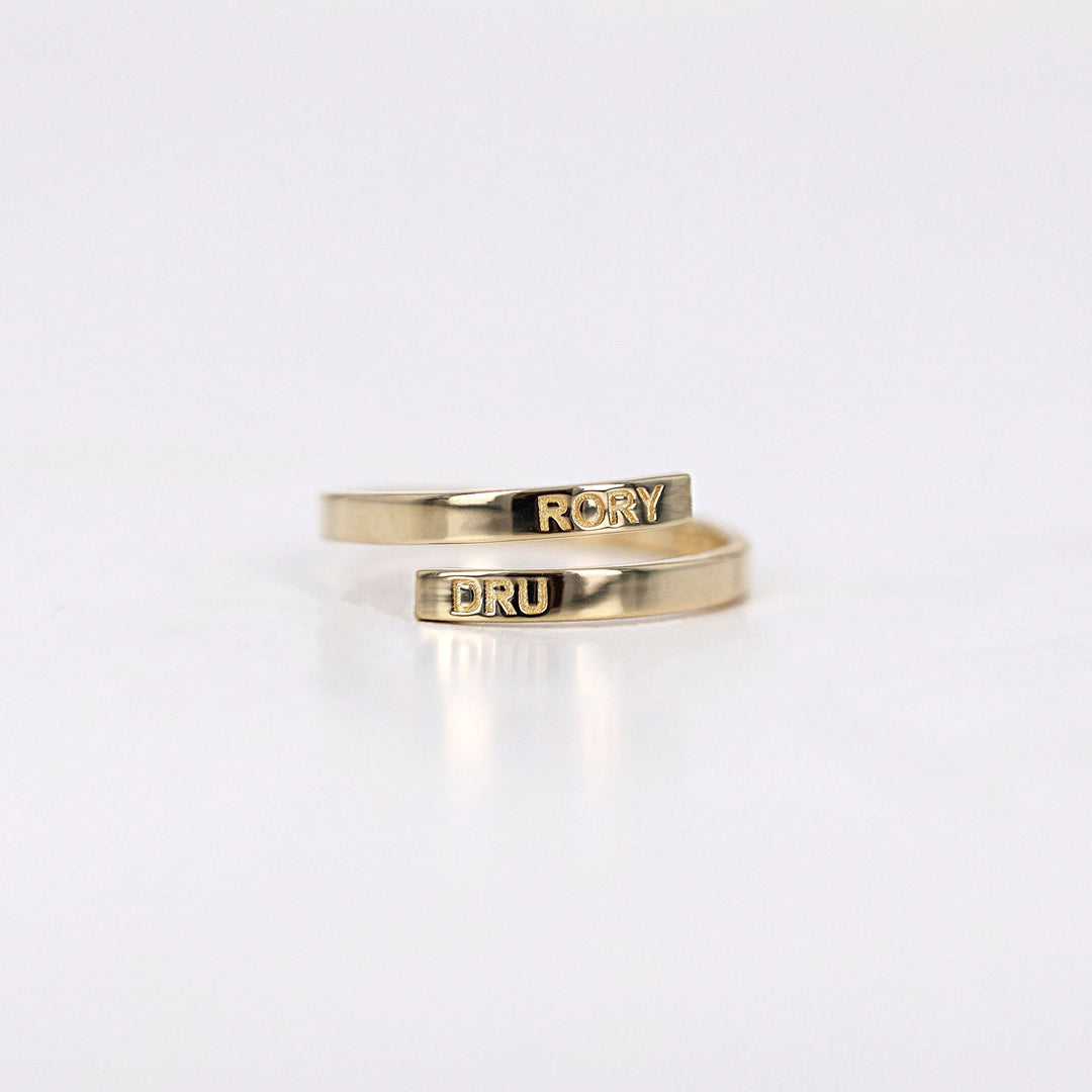 Picture of name ring initial ring personalized ring