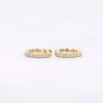 Load image into Gallery viewer, Picture of diamond huggie earrings 11mm full
