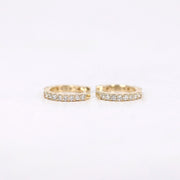 Picture of diamond huggie earrings 11mm full