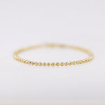 Load image into Gallery viewer, Picture of 14k solid gold ball chain bracelet 2mm
