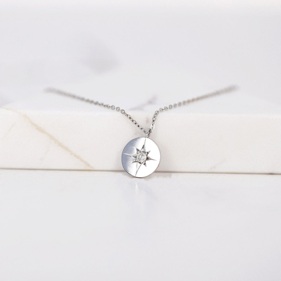 Picture of polaris diamond pendant necklace