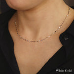 Load image into Gallery viewer, Picture of 14k gold glitter chain necklace flat
