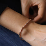 Load image into Gallery viewer, Picture of 14k gold ball bracelet 14k gold beads
