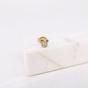 Picture of dainty mouse bear diamond stud earrings