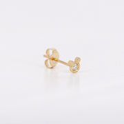 Picture of dainty mouse bear diamond stud earrings