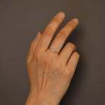 Load image into Gallery viewer, Picture of triple natural diamond ring diamond trio
