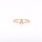 Load image into Gallery viewer, Picture of diamond initial ring diamond monogram
