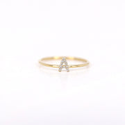 Picture of diamond initial ring diamond monogram