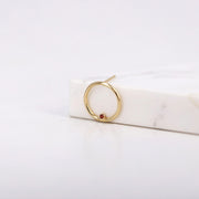 Picture of open circle karma with garnet gemstone