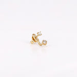 Load image into Gallery viewer, Picture of diamond jacket earrings prong set
