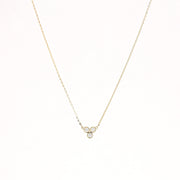 Picture of trinity diamond charm necklace triple