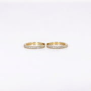 Picture of diamond huggie earrings 13mm diamond