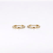 Picture of diamond huggie earrings 13mm diamond