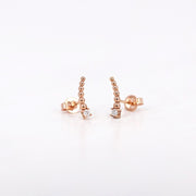 Picture of beaded climber earrings diamond climber