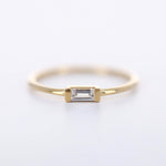 Load image into Gallery viewer, Picture of baguette white sapphire ring band
