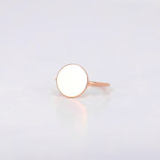 Picture of minimalist ring gold disc ring geometric