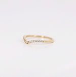 Load image into Gallery viewer, Picture of half eternity chevron diamond ring
