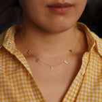 Load image into Gallery viewer, Picture of initial necklace name necklace five
