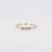 Picture of triple diamond ring diamond trio wedding
