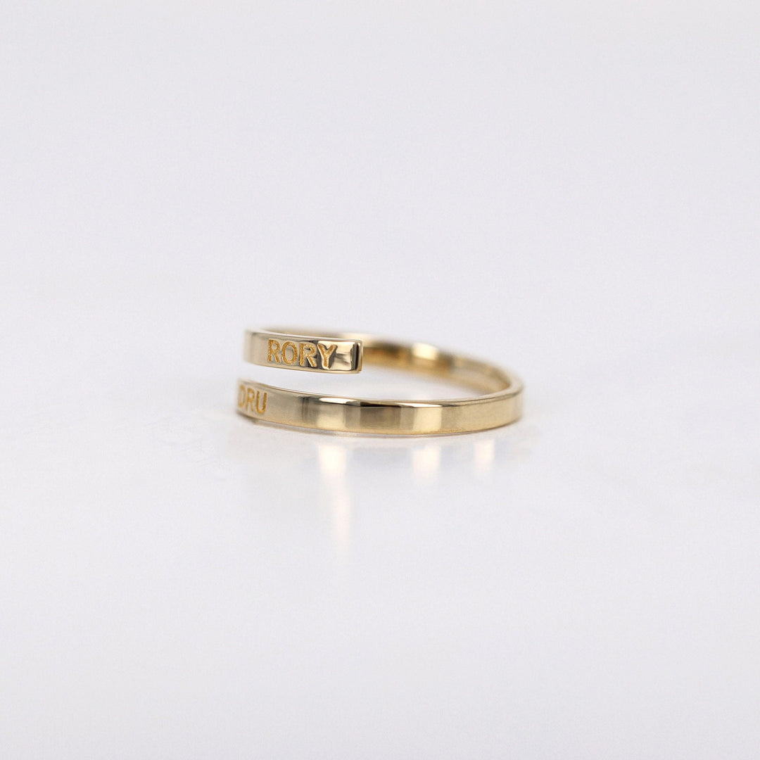 Personalized 14K Gold Initial Ring by Minimal Allure