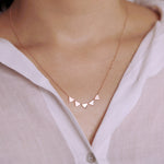 Load image into Gallery viewer, Picture of triangle plate necklace 14k white gold
