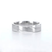 Picture of overlap plain band 14k simple gold ring