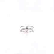 Picture of baguette cut white sapphire ring