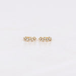 Load image into Gallery viewer, Picture of diamond cluster huggie earrings 8mm
