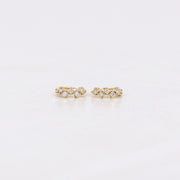 Picture of diamond cluster huggie earrings 8mm