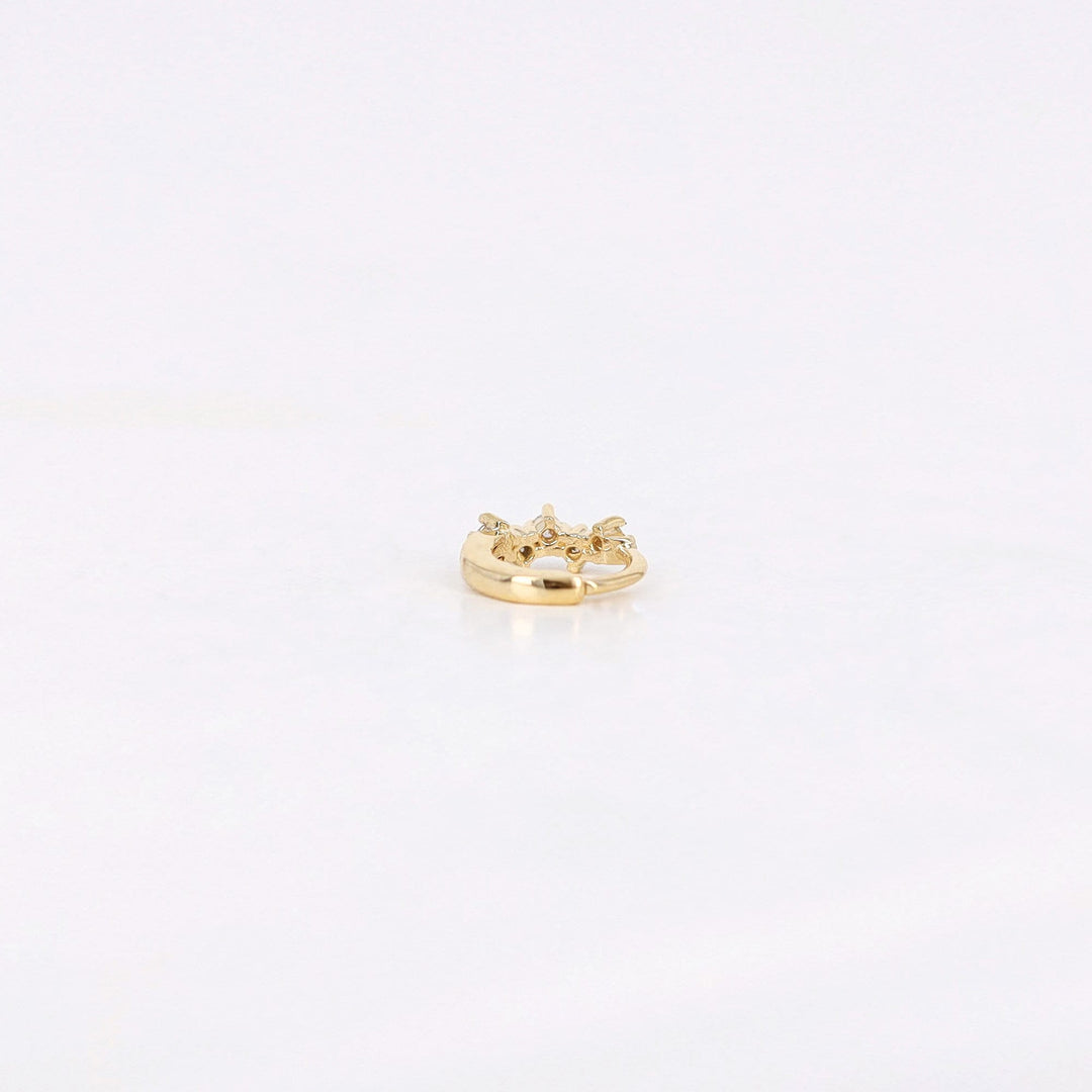 Picture of diamond cluster huggie earrings 8mm