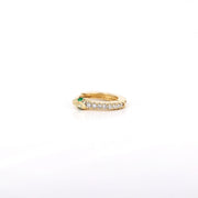 Picture of snake diamond huggie earrings snake
